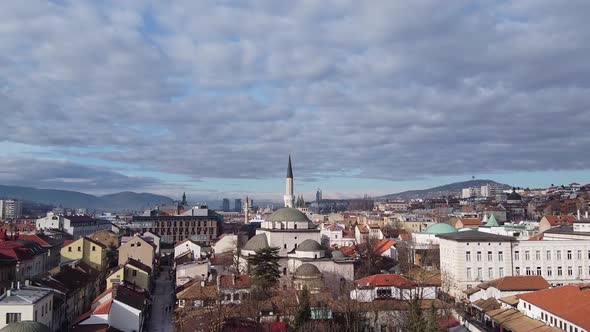 Aerial View Of Sarajevo City  