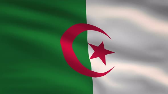 Algeria Windy Flag Background 4 K