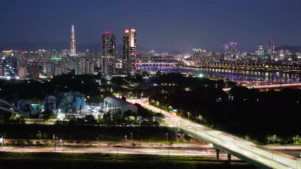 Night City Building Traffic