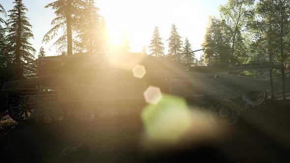 Old Rusty Tank in Forest