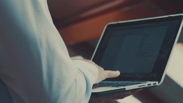 Businessman with laptop