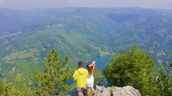 Lookout Banjska Rock in Tara National Park Looking Down to Lake Perucac and the Drina River Canyon