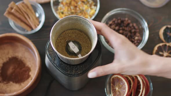 Making DIY Coffee Petal Face And Body Scrub