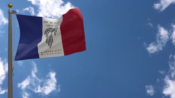 Kansas City Flag Missouri (Usa) On Flagpole