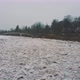 Aerial Dron Shot of the Huge Ice Loads Drift in the River Ogre, Latvia. 4K Video - VideoHive Item for Sale