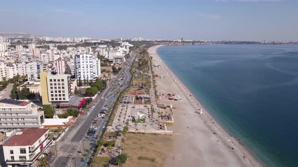 Antalya, Turkey - a Resort Town on the Seashore. Aerial View