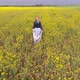 Following The Girl Walking Across The Field - VideoHive Item for Sale