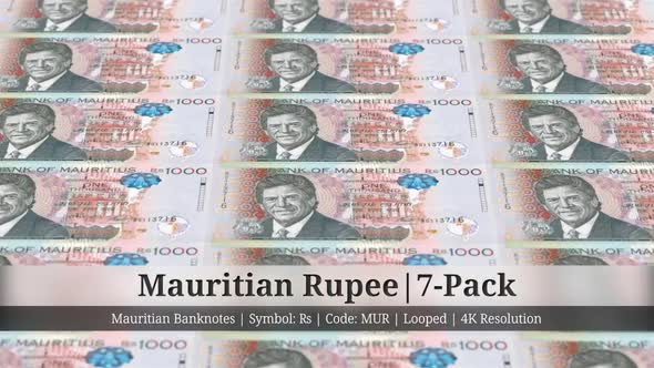 Mauritian Rupee | Mauritius Currency - 7 Pack | 4K Resolution | Looped