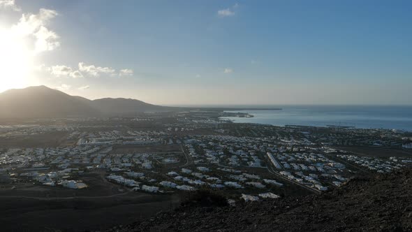 Beautiful landscape of Playa Blanca. Lanzarote, Canary Islands. Static