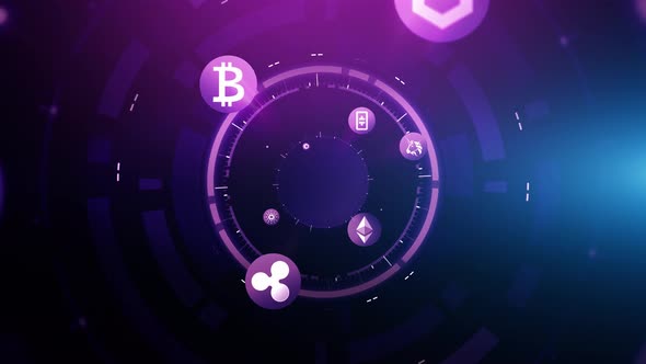 Cryptocurrency Background Animation