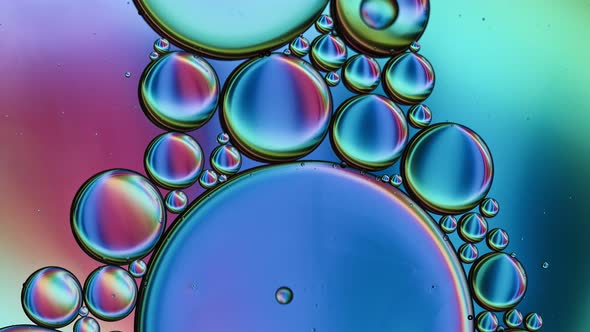 Abstract Colorful Food Oil Drops Bubbles 80