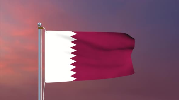 Qatar Flag 4k