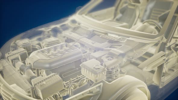 Detailed Car Engine and Other Parts alt