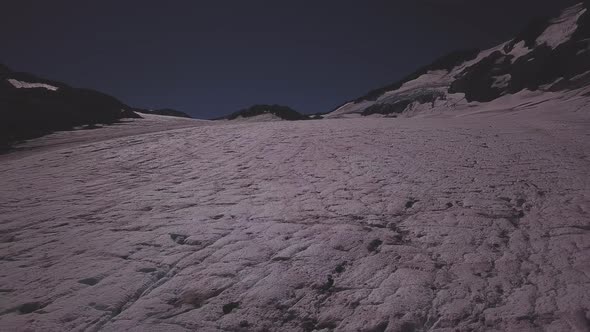 Low flight above glacier