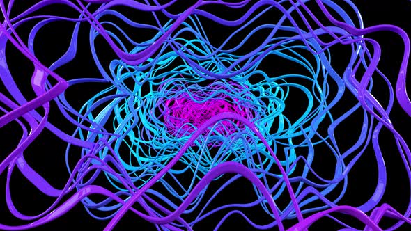 Abstract morphing neon lines background