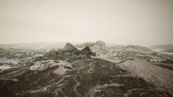 Snow Ice and Rocks at Northern Landscape