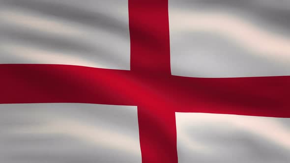 England Windy Flag Background 4K