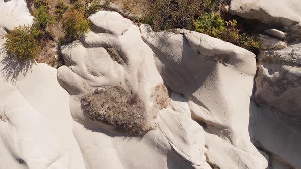 Vertical Video Cappadocia Landscape Aerial View