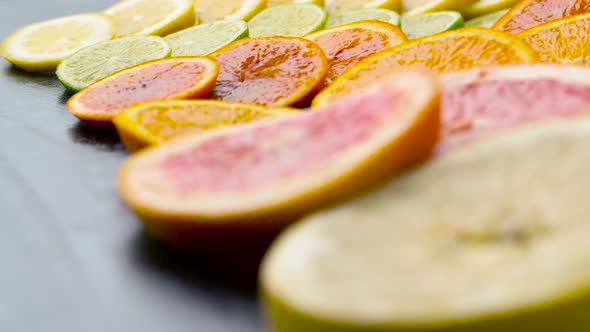 Close Up of Grapefruit, Orange, Lemon and Lime