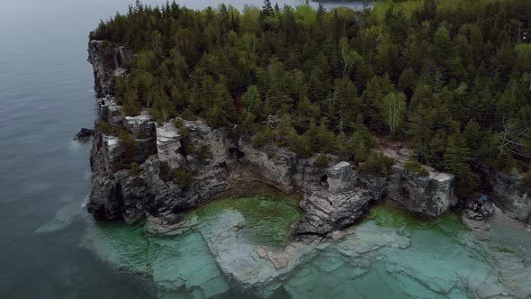 Indian Head Cove aerial view - Bruce Peninsula National Park