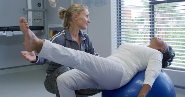 Physiotherapy session at a hospital