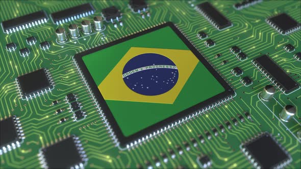 National Flag of Brazil on the Operating Chipset alt