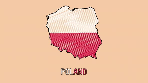 Poland Cartoon Map