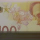 100 Israeli shekels banknotes in cash machine. Israeli cash counting video. - VideoHive Item for Sale