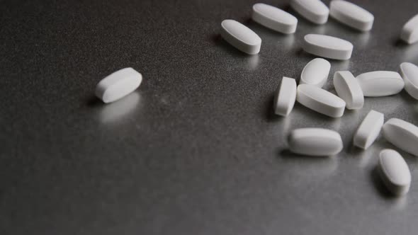 Rotating stock footage shot of vitamins and pills - VITAMINS 0007