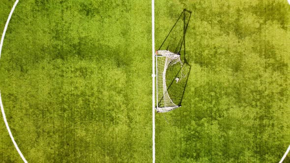 Overhead Aerial View of Soccer Field