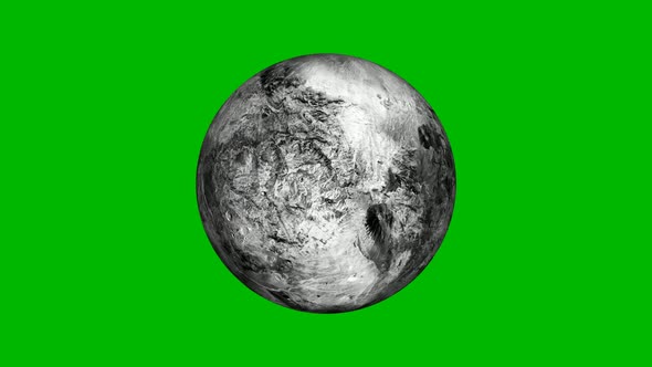 Haumea Planet Spinning Green Background
