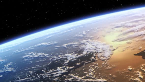 Flight Above The Planet Earth