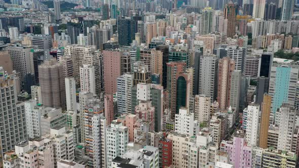 Top view of Hong Kong city