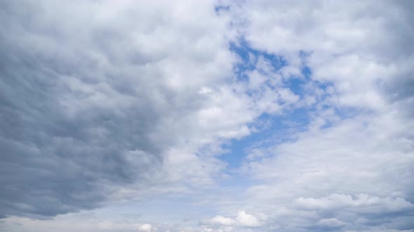 Clouds Move Smoothly in the Blue Sky