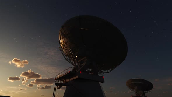 a group of space antennas or ground observatories observing space