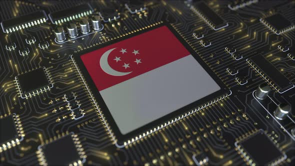 Flag of Singapore on the Operating Chipset