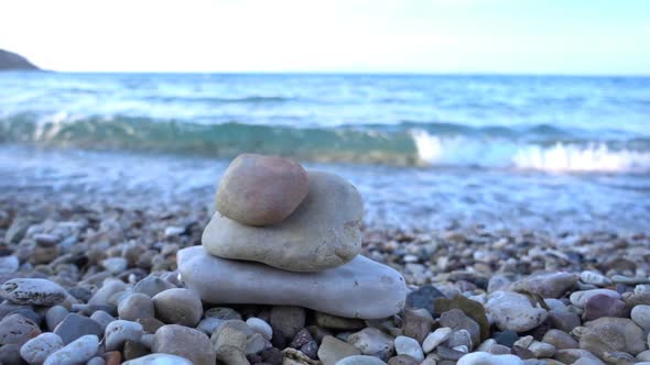 Stones And Sea Waves