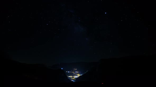 Starry Night In Mountains Time Lapse