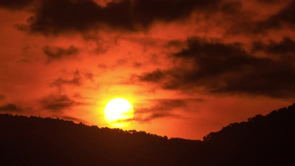 Time lapse of majestic sunrise landscape beautiful cloud and sky nature landscape scence. 4K footage