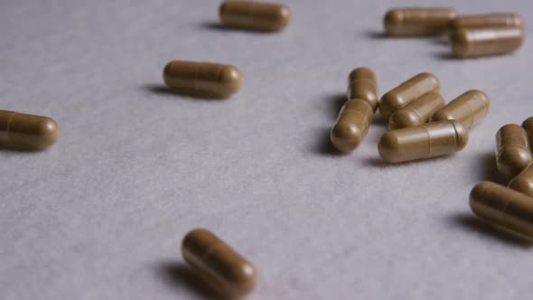 Rotating stock footage shot of vitamins and pills - VITAMINS 0037