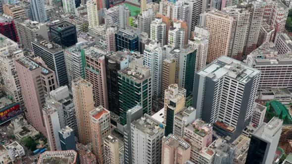 Top view of Hong Kong city