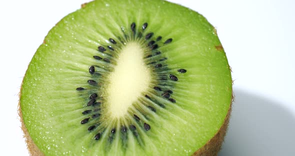 Lots of Sliced Kiwi are Spinning