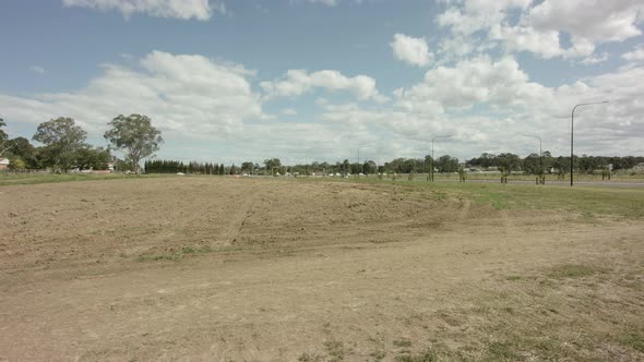 Land cleared and flattened in Sydney's Northwest suburb of Box Hill for housing development.