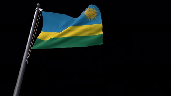 Rwanda Flag With Alpha Channel  4K