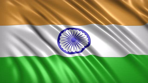 4K India Flag Seamless Loop