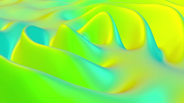 Green Wave Abstract Fluid Liquid Surface Flow Background Able to Loop Seamless