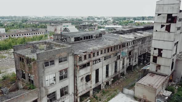 Flight over the Destroyed Factory