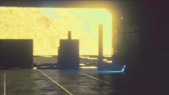 Interior of Spaceship Near Big Solar Star alt