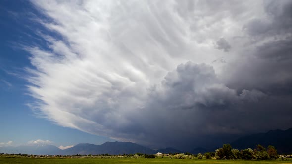 Time lapse of storm cloud moving through the sky