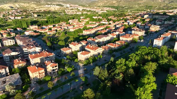 City Urgup Cappadocia aerial view 4 K View